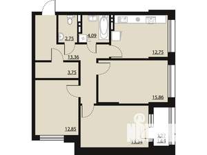 3-к квартира, вторичка, 82м2, 10/25 этаж