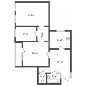 3-к квартира, вторичка, 79м2, 2/9 этаж