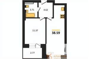 1-к квартира, вторичка, 39м2, 2/28 этаж
