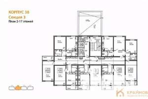 3-к квартира, вторичка, 76м2, 2/17 этаж
