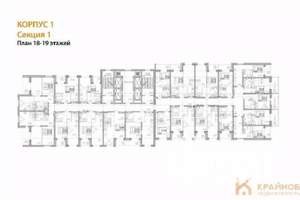 1-к квартира, вторичка, 40м2, 19/28 этаж