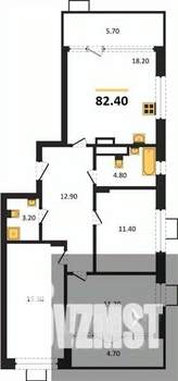 3-к квартира, вторичка, 82м2, 2/14 этаж