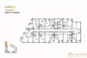 1-к квартира, вторичка, 43м2, 3/13 этаж