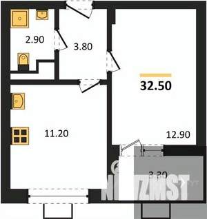 1-к квартира, вторичка, 33м2, 8/14 этаж
