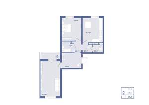 2-к квартира, вторичка, 66м2, 2/17 этаж