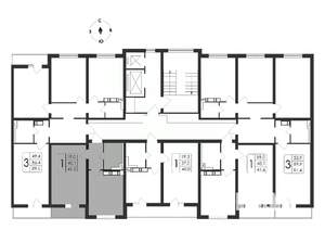 1-к квартира, вторичка, 42м2, 9/17 этаж
