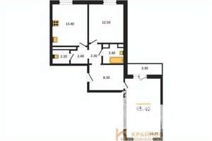 2-к квартира, вторичка, 65м2, 6/17 этаж