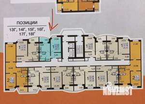 1-к квартира, вторичка, 38м2, 1/17 этаж
