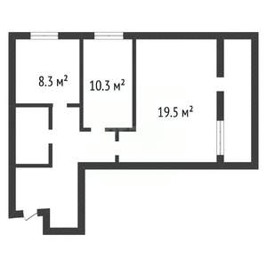 2-к квартира, вторичка, 54м2, 10/12 этаж