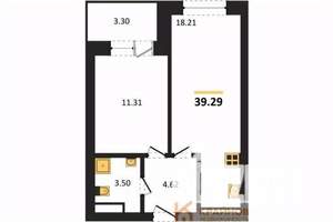 1-к квартира, вторичка, 39м2, 6/28 этаж