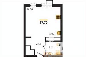 Студия квартира, вторичка, 28м2, 8/11 этаж