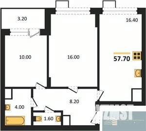 2-к квартира, вторичка, 58м2, 10/13 этаж