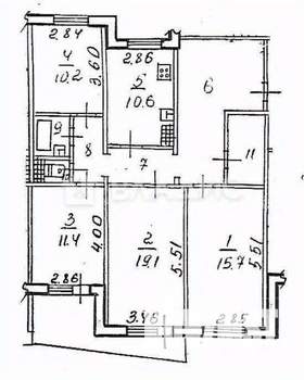 4-к квартира, вторичка, 98м2, 5/9 этаж