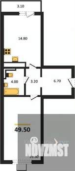 1-к квартира, вторичка, 50м2, 16/19 этаж