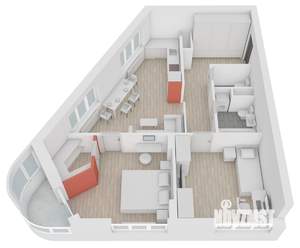 2-к квартира, строящийся дом, 65м2, 6/13 этаж