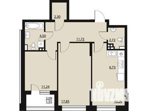 2-к квартира, вторичка, 69м2, 6/23 этаж