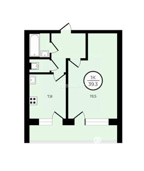 1-к квартира, вторичка, 39м2, 5/9 этаж