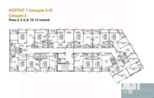 1-к квартира, вторичка, 35м2, 12/13 этаж