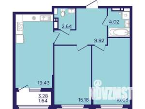 2-к квартира, вторичка, 69м2, 11/18 этаж
