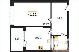 1-к квартира, сданный дом, 41м2, 4/21 этаж