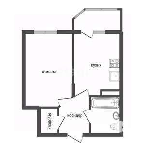 1-к квартира, вторичка, 36м2, 8/12 этаж