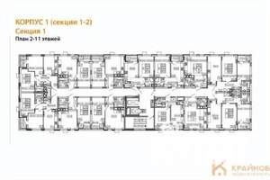 1-к квартира, вторичка, 34м2, 4/11 этаж