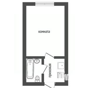 Студия квартира, вторичка, 18м2, 1/5 этаж