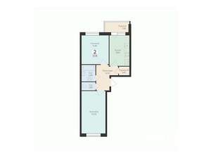 2-к квартира, вторичка, 53м2, 2/17 этаж
