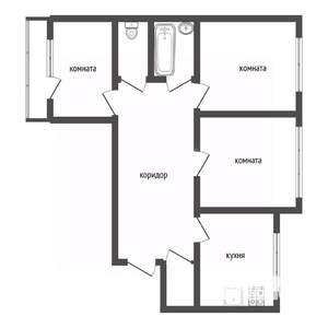 3-к квартира, вторичка, 63м2, 6/9 этаж