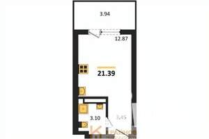 Студия квартира, вторичка, 21м2, 4/28 этаж