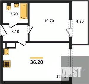 1-к квартира, вторичка, 36м2, 16/17 этаж