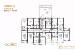 1-к квартира, вторичка, 38м2, 13/17 этаж