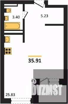 Студия квартира, вторичка, 36м2, 16/28 этаж