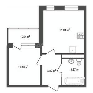 1-к квартира, вторичка, 39м2, 5/21 этаж