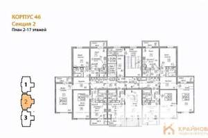 1-к квартира, сданный дом, 38м2, 16/17 этаж