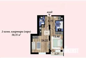 1-к квартира, вторичка, 51м2, 23/25 этаж