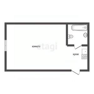Студия квартира, вторичка, 17м2, 2/9 этаж