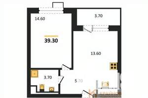 1-к квартира, вторичка, 39м2, 8/11 этаж