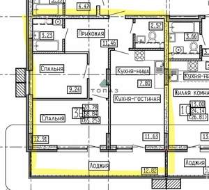 3-к квартира, вторичка, 65м2, 6/16 этаж