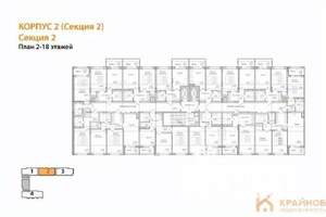 1-к квартира, вторичка, 35м2, 15/18 этаж