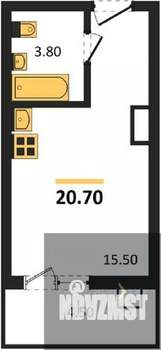 Студия квартира, вторичка, 21м2, 14/17 этаж