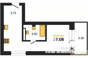Студия квартира, вторичка, 27м2, 16/28 этаж