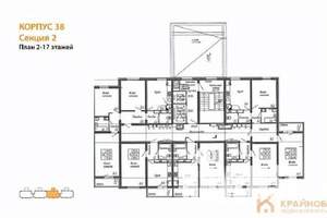 1-к квартира, вторичка, 38м2, 8/17 этаж