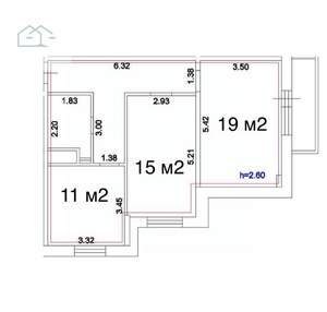 2-к квартира, вторичка, 64м2, 3/17 этаж