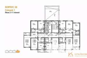 2-к квартира, вторичка, 66м2, 8/17 этаж