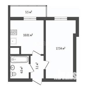 1-к квартира, вторичка, 36м2, 2/16 этаж