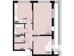 2-к квартира, вторичка, 64м2, 5/23 этаж