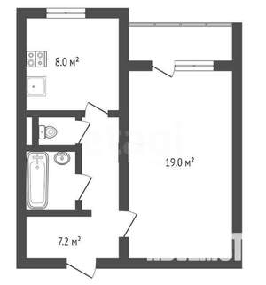 1-к квартира, вторичка, 38м2, 10/10 этаж