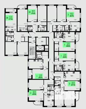 3-к квартира, строящийся дом, 81м2, 7/9 этаж