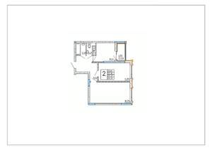 2-к квартира, строящийся дом, 55м2, 10/14 этаж